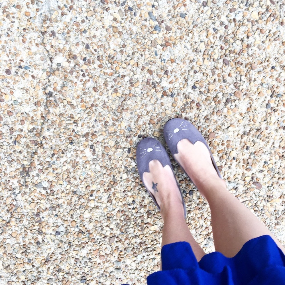 TUK grey kitty flats size 7 ModCloth